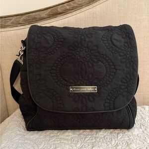 Petunia Pickle Bottom Boxy Backpack Diaper Bag – Black Embroidered